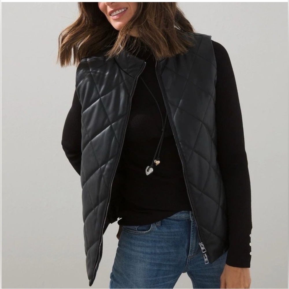 Chico's Quilted Black Vest